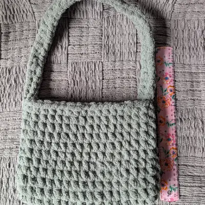Crocheted Sage Handbag