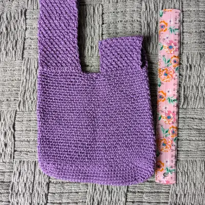 Purple Japanese Knot Bag